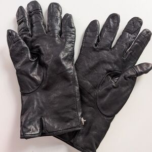 Coach Leather Gloves Black Size 7.5